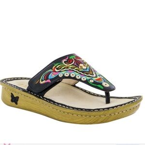 Alegria Vanessa Chrysalis embroidered sandals